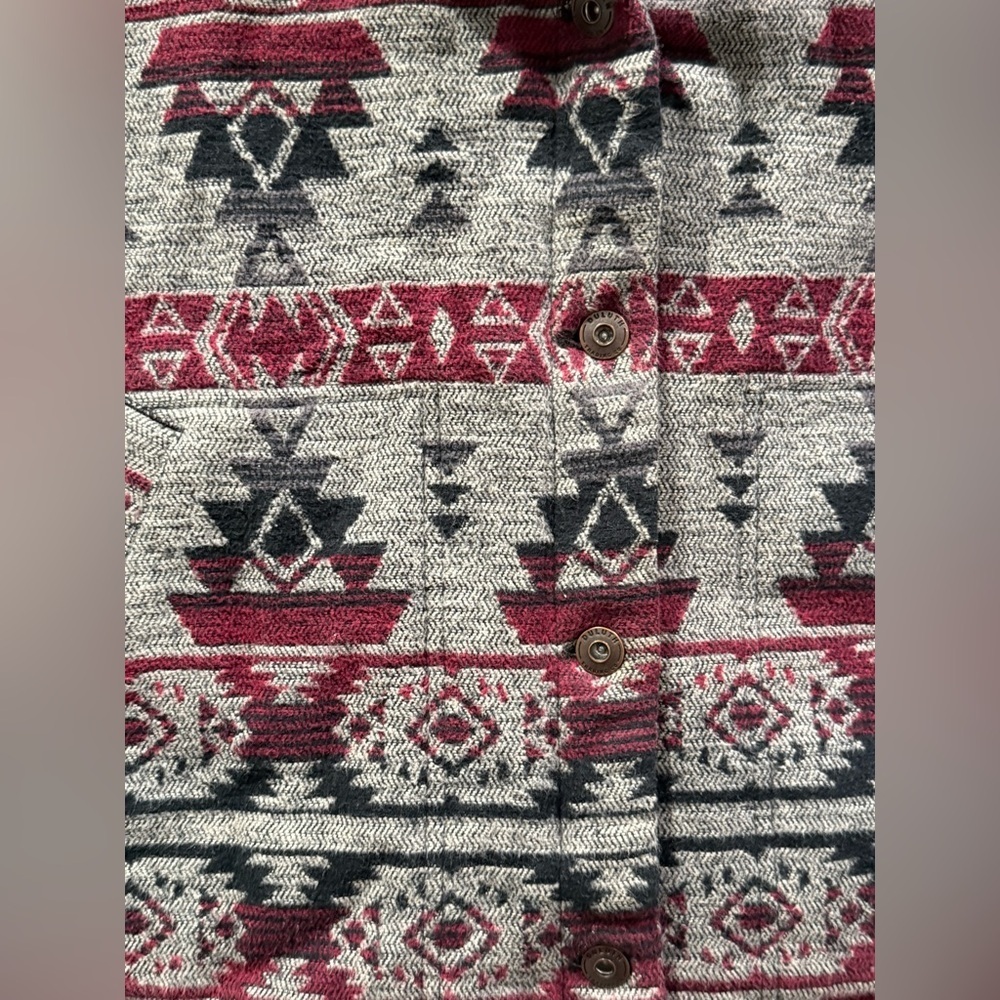 Duluth Trading Co Aztec Southwestern Quilted Lined Sherpa Collar Size L - Picture 2 of 9